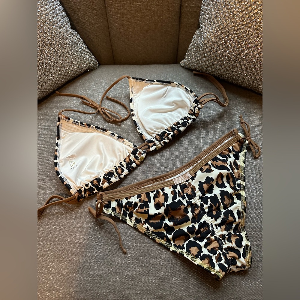 NEW ADG Luxe Swimwear 2pc String Bikini- Size Large - Picture 4 of 6